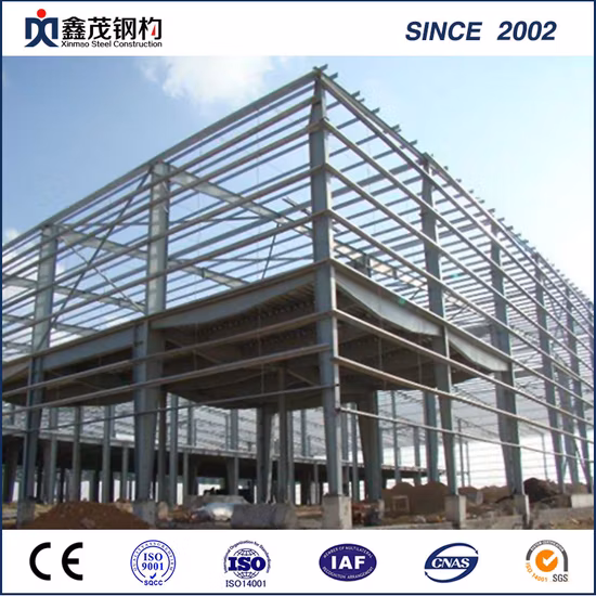 Bâtiments d'ateliers de structure en acier galvanisé préfabriqués antisismiques et solides