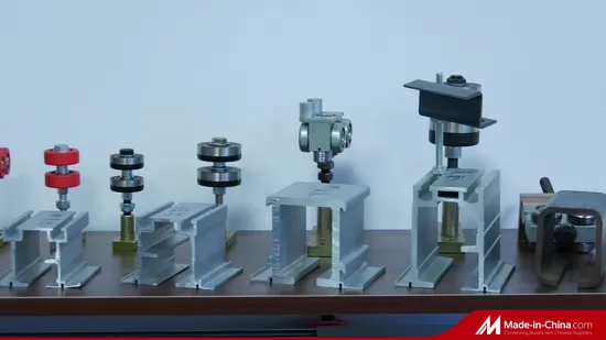 Rail de séparation en aluminium suspendu supérieur et accessoires de mur mobiles coulissants de roue